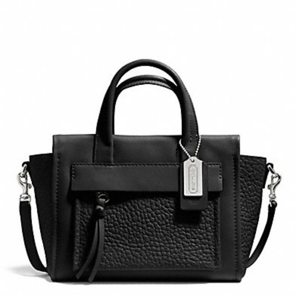 **Sold**COACH Mini Riley Black Leather Carryall